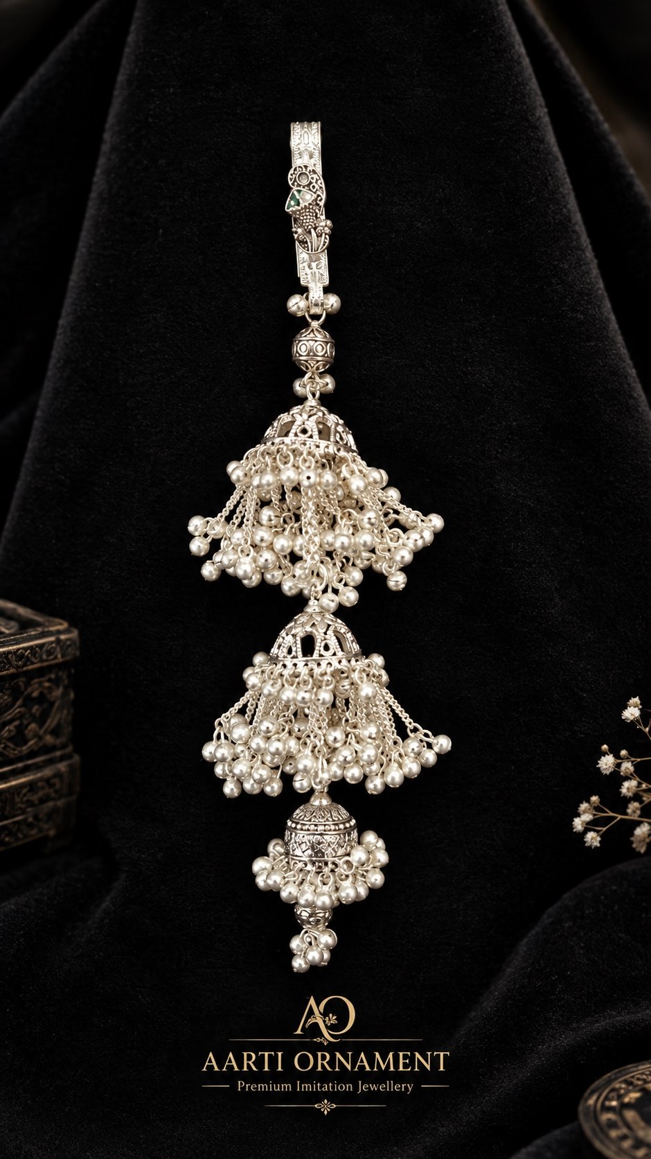 Royal Antique Silver Multi-Layer S-oxo juda – Traditional Statement Jewellery