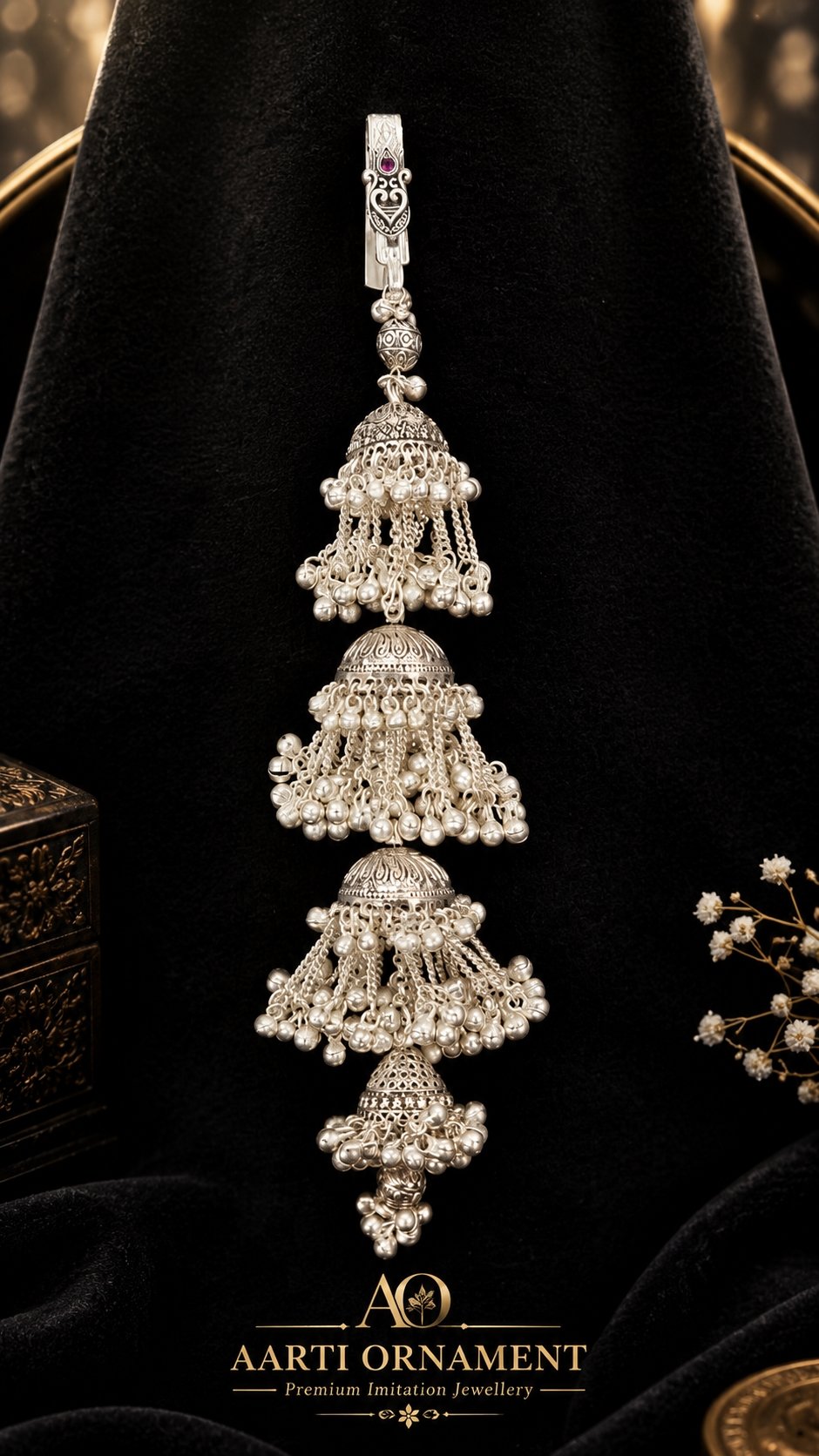 Royal Antique Silver Multi-Layer S-oxo – Elegant Traditional Statement Jewellery