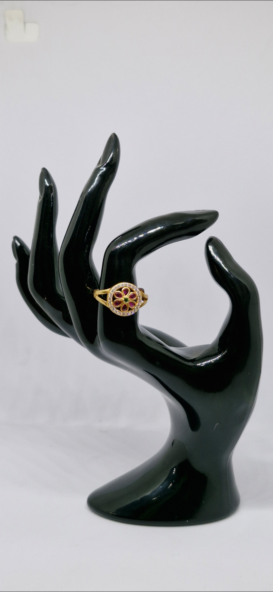 Royal Blossom Multicolor American Diamond Floral Ring