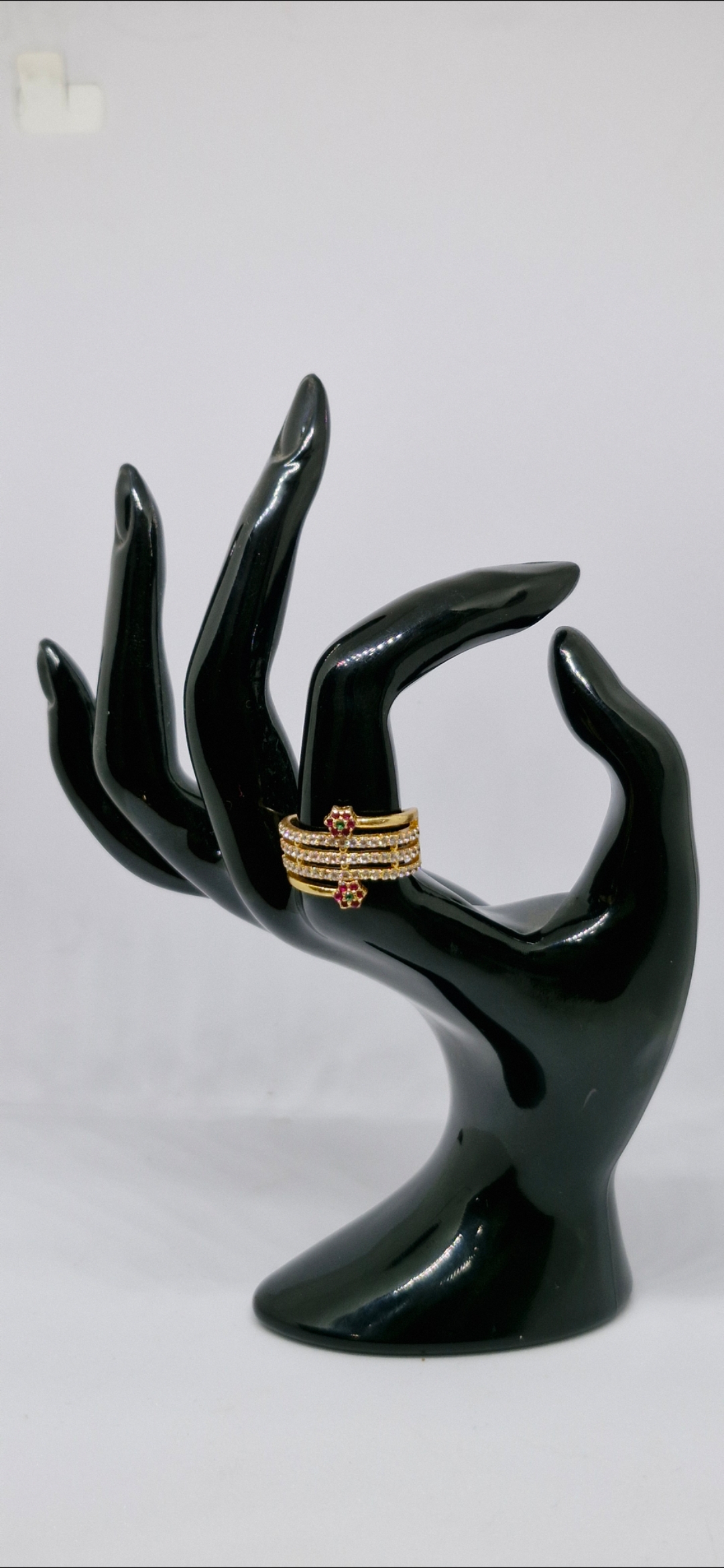 Imperial Bloom American Diamond Floral Statement Ring