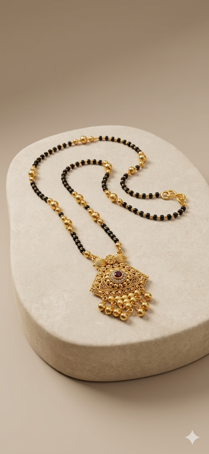 Royal Antique Gold Mangalsutra Necklace