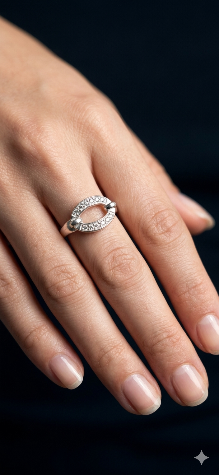 Celeste Oval Minimal Ring
