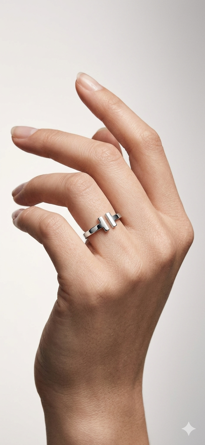 Minimalist Twin Bar Open Ring