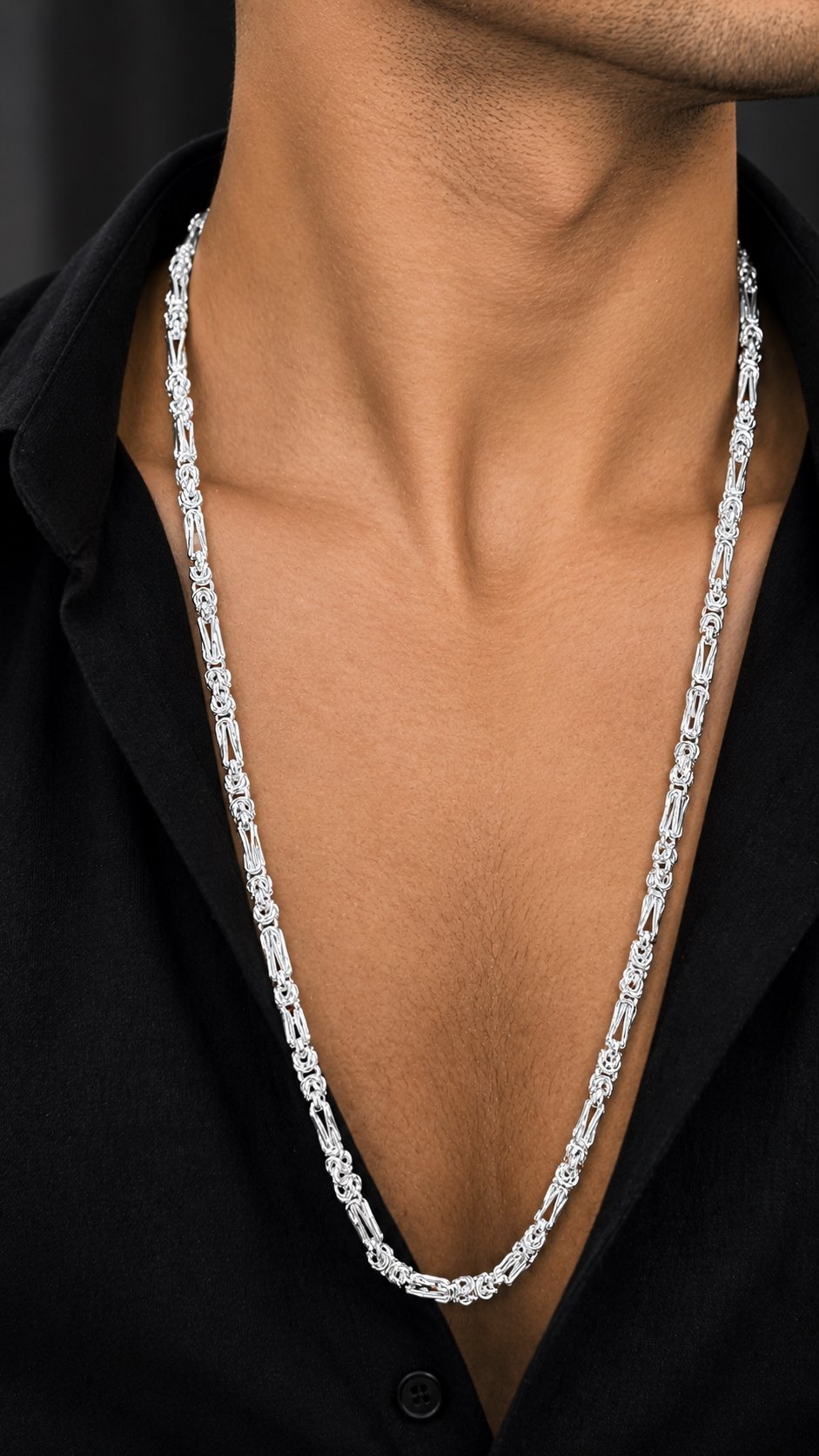Classic Silver Link Chain for Men