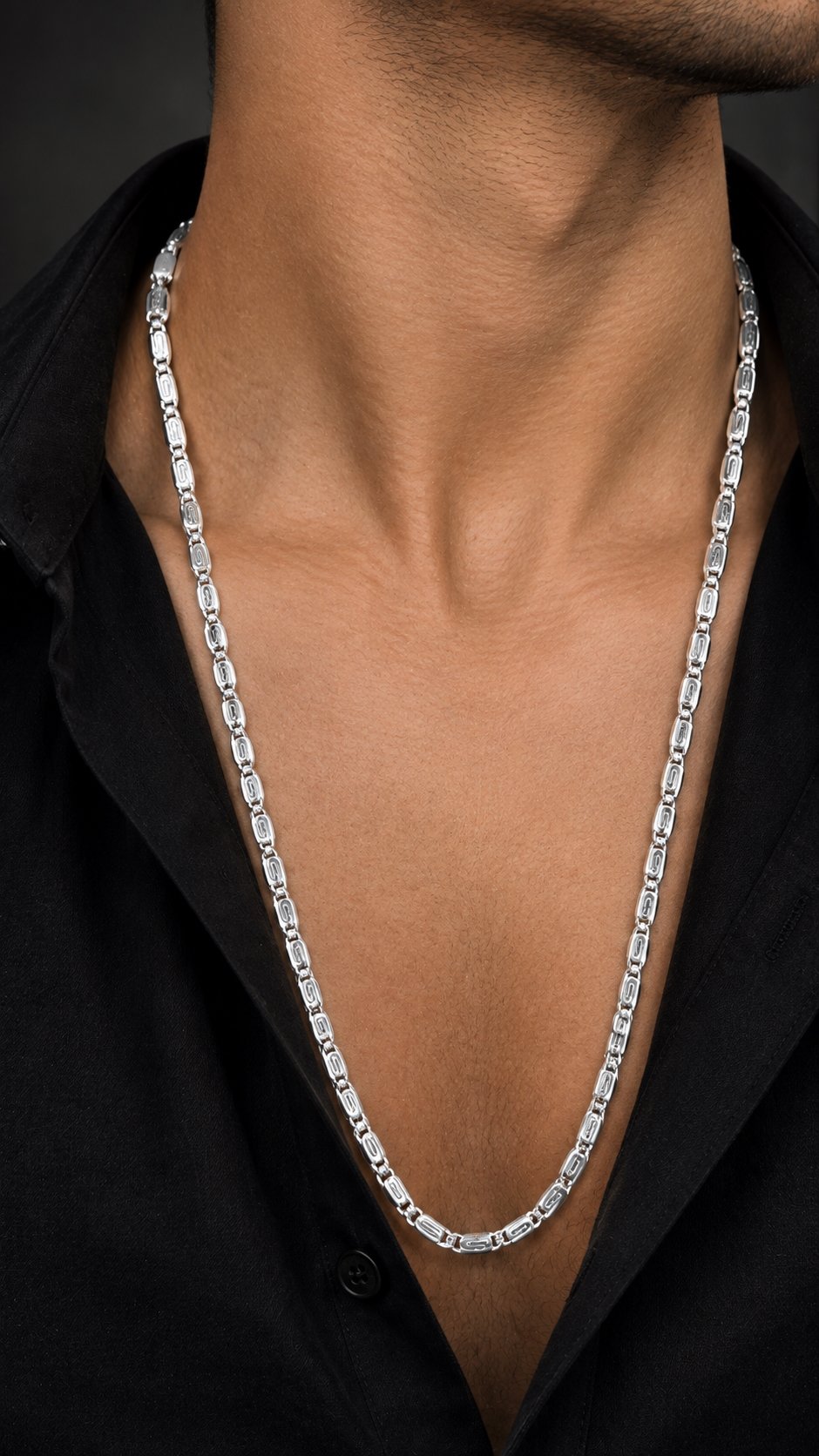 Royal Silver Link Luxe Men's Chain