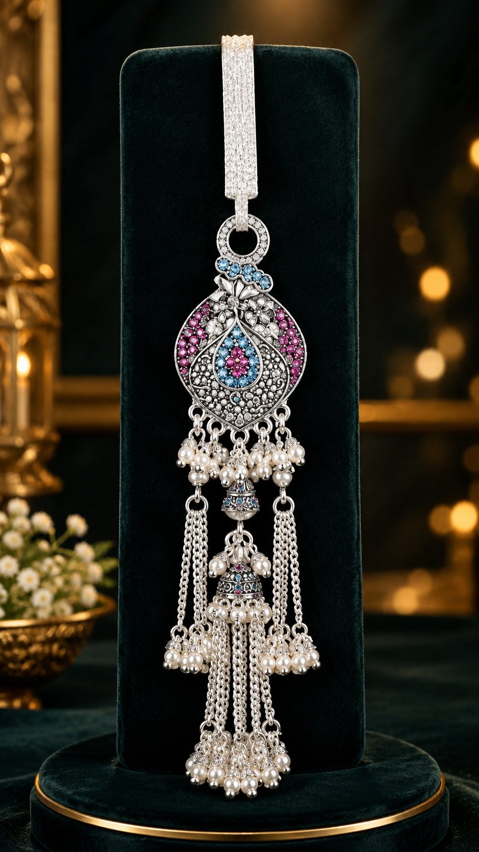 Royal Multicolor Pearl & Stone Designer Fency Juda