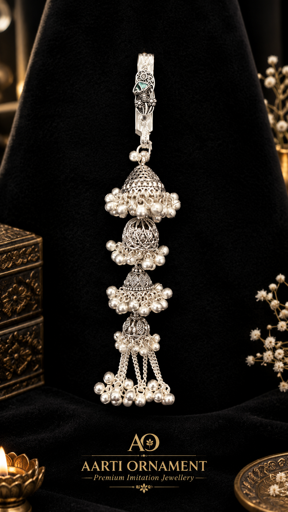 Royal Silver Filigree Multi-Layer S-Oxo – Traditional Statement Jewellery