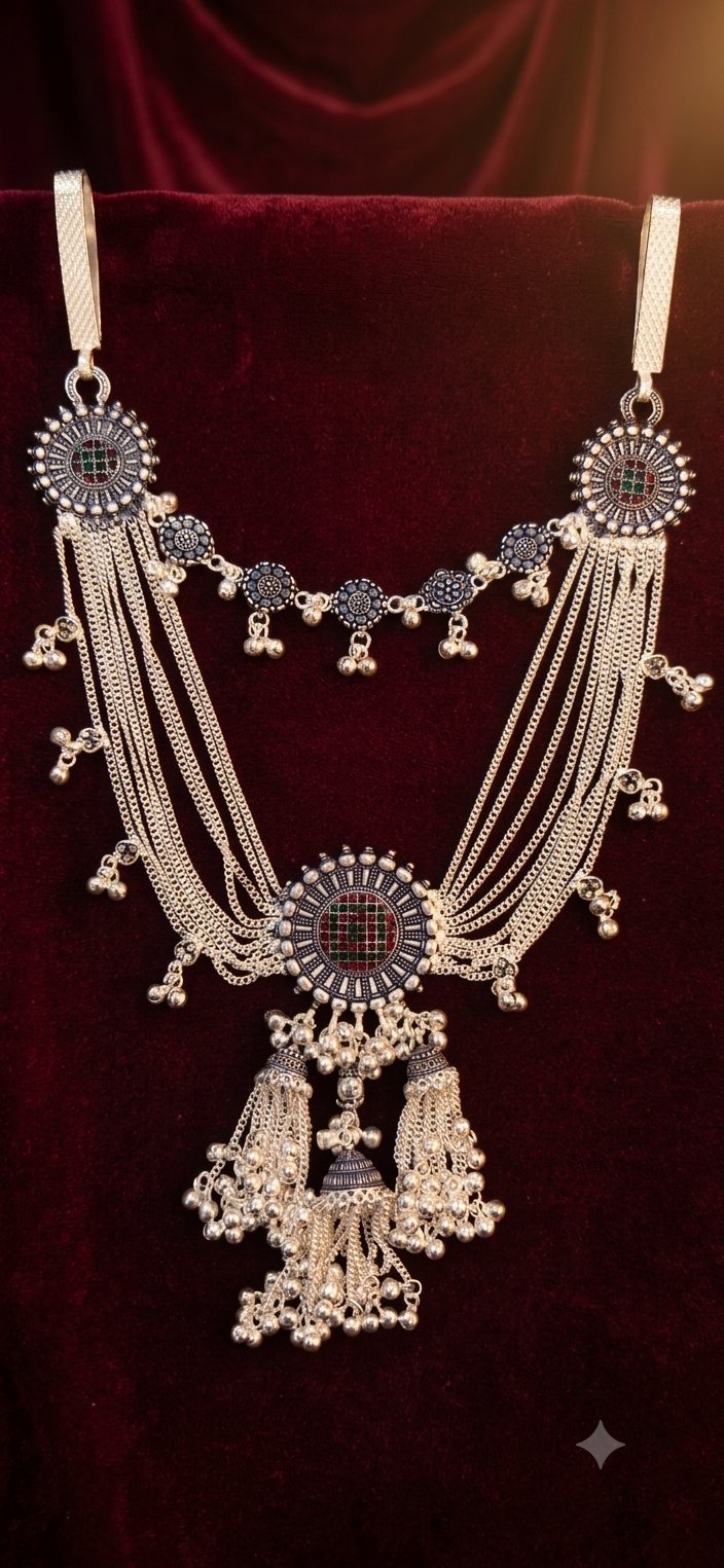 Royal Heritage Multilayer Ruby Emerald Antique Kandora